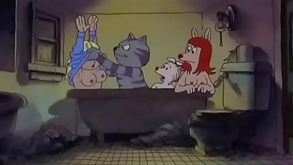Fritz the Cat (1972): Bathtub Orgy (Part 1)