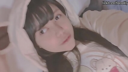 Cutie young girl massaging her tiny pussy - hana lily