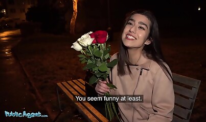 Public Agent Aaeysha gets fucked on Valentines Day in a hotel room